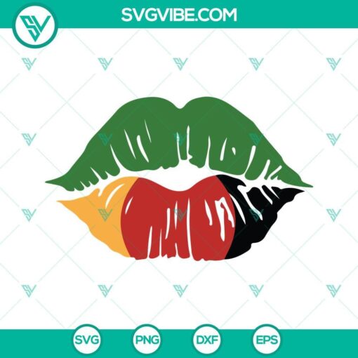 juneteenth afro lips svg black history month svg 5 mockup