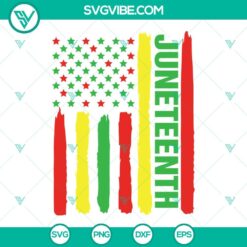 Juneteenth, SVG Files, Juneteenth American Flag SVG Image, Freedom Day SVG File 2