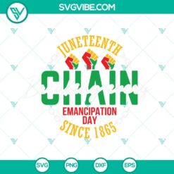 Juneteenth, SVG Files, Juneteenth Breaking Every Chain Since 1865 SVG Download, 12