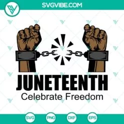 Juneteenth, SVG Files, Juneteenth Celebrate Freedom SVG Download, Justice Hand 2