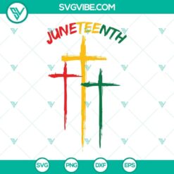 Juneteenth Cross SVG featuring Christian Black African Jesus images for download. African religious art, SVG designs for Juneteenth celebrations.