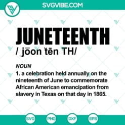 Juneteenth, SVG Files, Juneteenth Definition SVG Image, Juneteenth SVG Images, 10