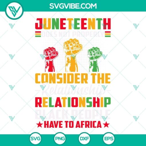 juneteenth does not properly consider the relationship svg relationship black people have to africa svg juneteenth svg 8 mockup