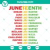Juneteenth Dream Like Leaders SVG Files featuring black men and women, ideal for celebrating Juneteenth events.