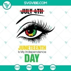 Juneteenth, SVG Files, Juneteenth Eye SVG File, Juneteenth Is My Independence 2