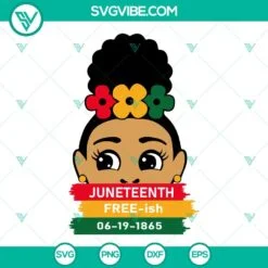 Juneteenth, SVG Files, Juneteenth Free Ish 06 19 1865 SVG File, African 2