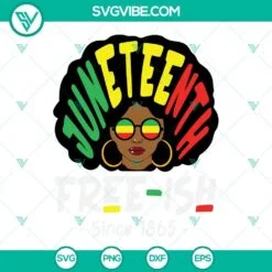 Juneteenth, SVG Files, Juneteenth Free Ish Since 1865 Svg, Black Girl 2