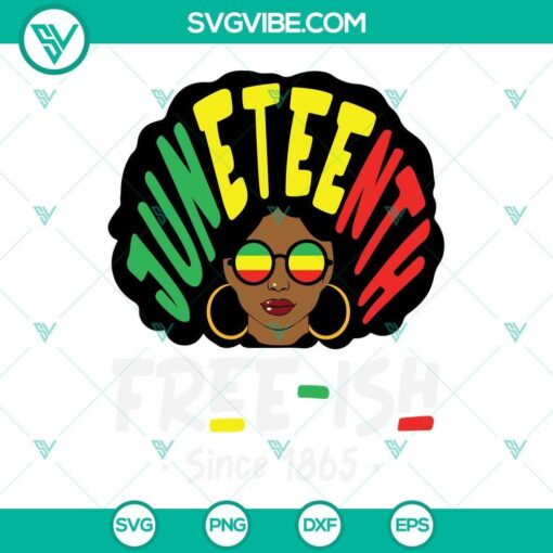 juneteenth free ish since 1865 svg black girl juneteenth svg black woman juneteenth svg 2 mockup