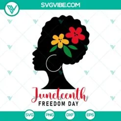 Juneteenth, SVG Files, Juneteenth Freedom Day Afro Woman SVG Image, 2