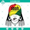 Juneteenth 1865 SVG file with Black Girl design for Juneteenth celebration, girl power SVG images