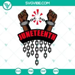 Juneteenth, SVG Files, Juneteenth Hand Broken Chain SVG Images, Black Freedom 2