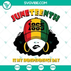 Juneteenth, SVG Files, Juneteenth Afro Girl 1865 SVG Image, Black Girl 4