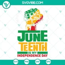 Juneteenth, SVG Files, Juneteenth Is My Independence Day SVG File, Juneteenth 2