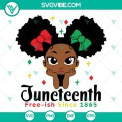 Juneteenth, SVG Files, Black Women Messy Bun Juneteenth SVG Images PNG DXF EPS 4