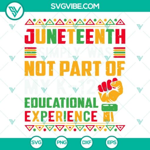 juneteenth simply was not part of my k12 educational experience svg black african american svg juneteenth day svg png dxf eps 7 mockup