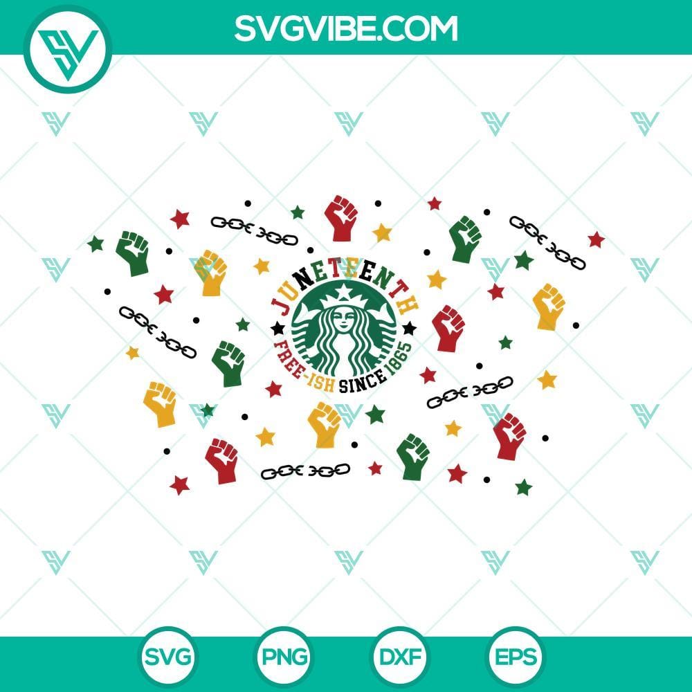 juneteenth-starbucks-cup-svg-juneteenth-starbucks-wrap-svg-full-wrap-black-american-freedom-day-svg-2-mockup.jpg Juneteenth Starbucks Cup and Wrap SVG file featuring festive and intricate design for digital use. Perfect for Juneteenth celebrations.
