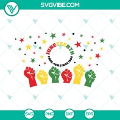 Juneteenth, Starbucks Cup Wrap, SVG Files, Juneteenth Starbucks Wrap Svg, Full 17