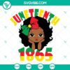 Juneteenth SVG file featuring a cute Black girl design to celebrate Juneteenth 1865. Perfect for crafting projects and digital designs.