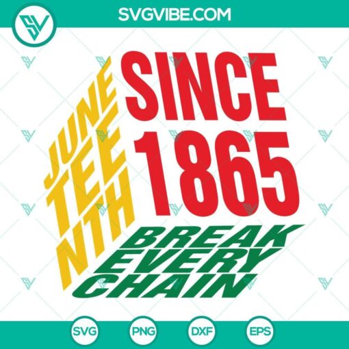 juneteenth svg break every chain svg since 1865 svg black history svg 6 mockup