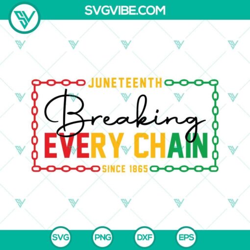 juneteenth svg breaking every chain svg juneteenth breaking every chain since 1865 svg 1 mockup