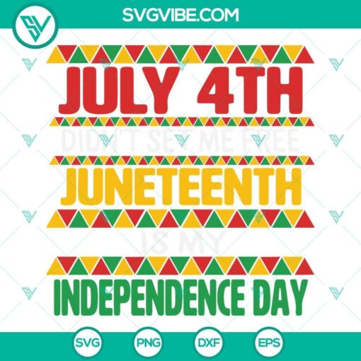 juneteenth svg july 4th didn t set me free juneteenth is my independence day svg freedom day svg 2 mockup