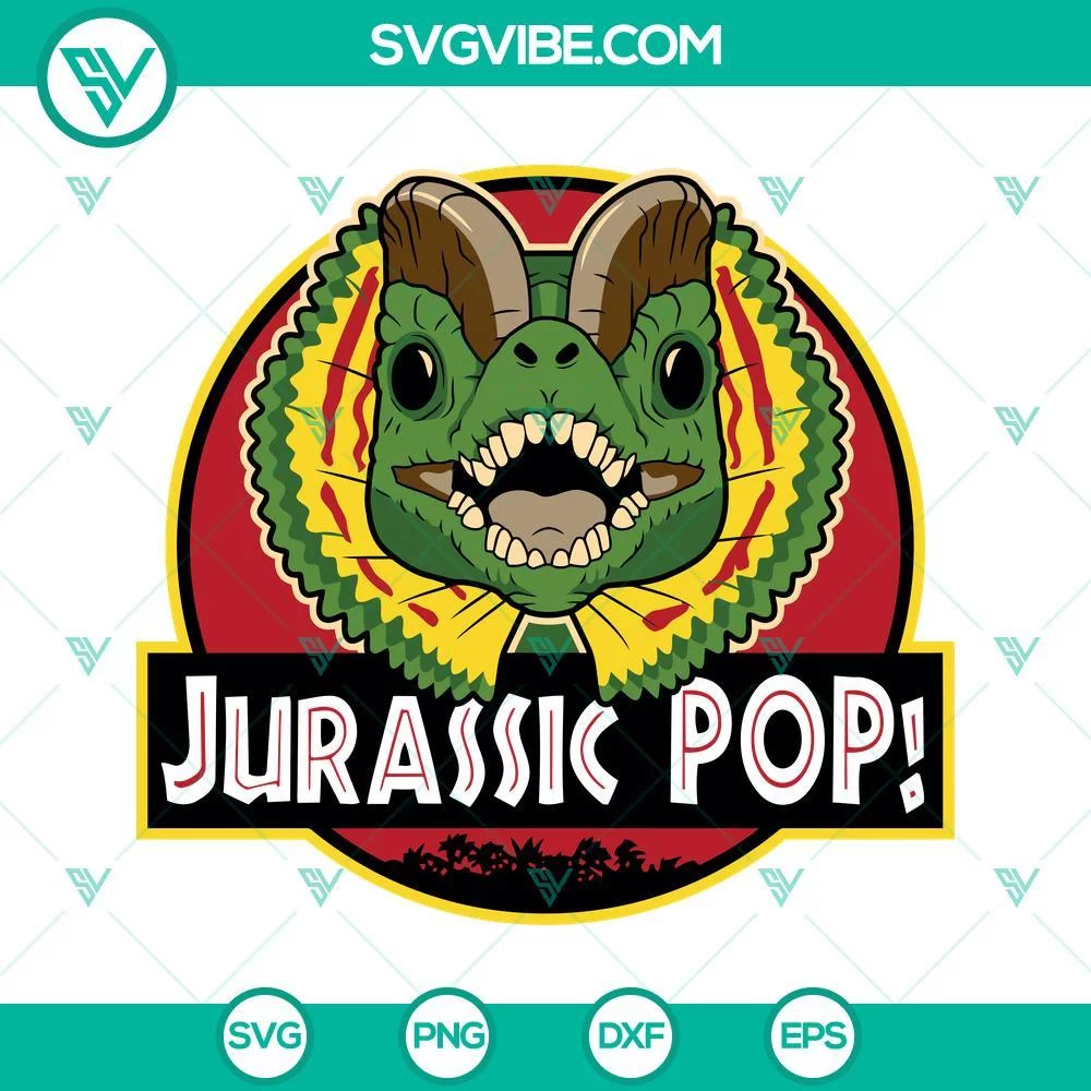 Movies, SVG Files, Jurassic T Rex Pop SVG Download, Jurassic Park SVG Download 1