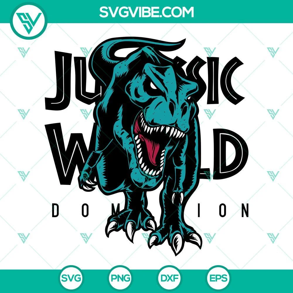 Movies, SVG Files, Jurassic World Dominion 2022 SVG Image PNG DXF EPS Vector 1