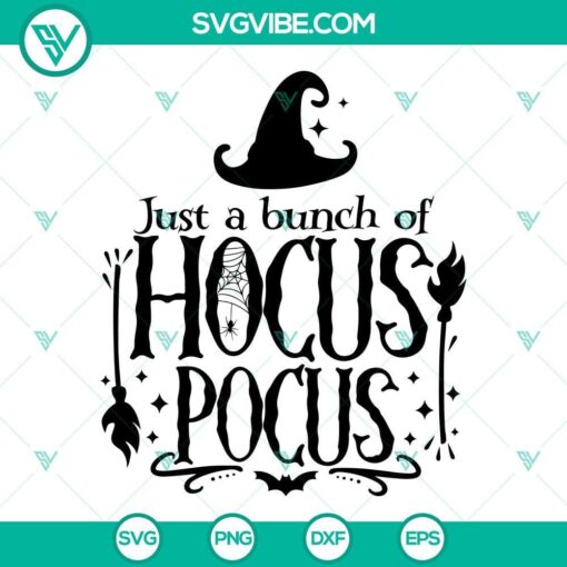 just a bunch of hocus pocus svg halloween svg png dxf eps cut files 3 mockup