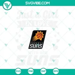 Basketball, Sports, SVG Files, Just A Girl In Love With Her Suns SVG Download, 12