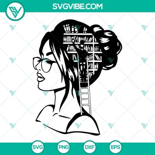 just a girl who loves books svg library girl svg reading book svg png dxf eps cut files for cricut 7 mockup