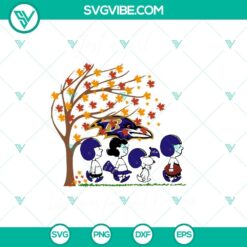 Sports, SVG Files, Just A Girl Who Loves Fall And Baltimore Ravens Snoopy SVG 4