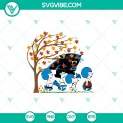 Sports, SVG Files, Just A Girl Who Loves Fall And Carolina Panthers Snoopy SVG 2