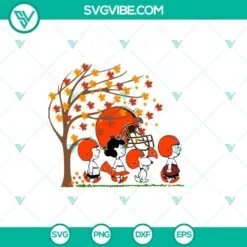 Sports, SVG Files, Just A Girl Who Loves Fall And Cleveland Browns Snoopy SVG 2