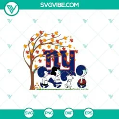 Sports, SVG Files, Just A Girl Who Loves Fall And New York Giants Snoopy SVG 2