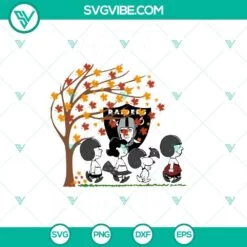 Sports, SVG Files, Just A Girl Who Loves Fall And Oakland Raiders Snoopy SVG 2