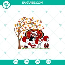 Sports, SVG Files, Just A Girl Who Loves Fall And San Francisco 49ers Snoopy 5