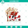 Girl Who Loves Fall & Tampa Bay Buccaneers Snoopy SVG; trendy autumn design with NFL team logo, perfect for fan crafts.