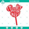 Mickey head and bar SVG images with "Just Here For The Snacks" design, perfect for Disney fans.