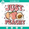 Peach-themed SVG images bundle with fruit designs for peach lovers in PNG, DXF, EPS files.