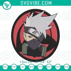 Anime Embroidery Designs, Embroidery Designs, Kakashi Hatake Embroidery Designs 5