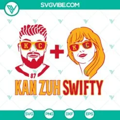 Football, Musics, Sports, SVG Files, Kan Zuh Swifty SVG Files, Travis Kelce and 2