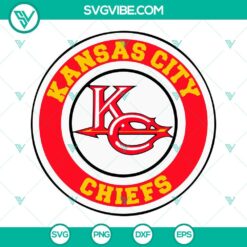 Football, Sports, SVG Files, Kansas City Chiefs Circle Logo SVG Download, 2