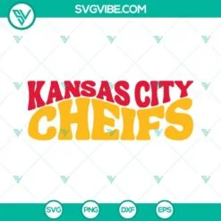 Football, Sports, SVG Files, Kansas City Chiefs Football SVG File PNG DXF EPS 2