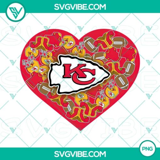 kansas city chiefs heart valentine png file designs mockup