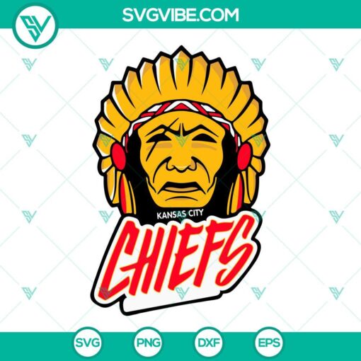 kansas city chiefs native svg kc headdress svg indian chief svg kansas city football svg digital download 9 mockup