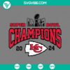 Kansas City Chiefs Super Bowl LVIII Champions 2024 SVG Files PNG, celebration design for NFL fans.