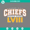 Kansas City Chiefs Super Bowl LVIII 2024 SVG files with team logo, perfect for crafts, DIY projects, and fan merchandise.