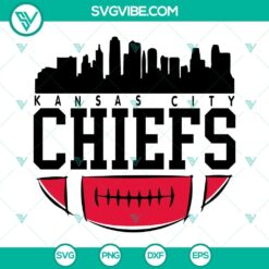 Kansas City Chiefs SVG Download, KC Chiefs Football Skyline SVG Download, NFL