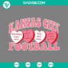 Kansas City Chiefs Valentine's Day SVG with conversation hearts design. Download KC Chiefs hearts SVG files for football fans.
