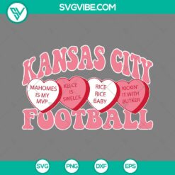 Football, Sports, SVG Files, Kansas City Football Valentine SVG File, Kansas 6